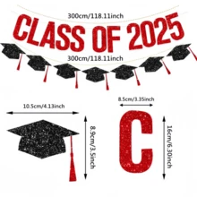 Neue Klasse von 2025 / Glückwunsch Abschlussfeier Dekorations-Banner mit Bachelor-Hut, Hochzeitssegen Banner Abschlussfeier Dekorations-Banner