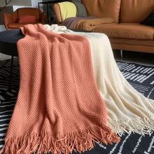 Bubble Design Sofa Blanket, Ins Style Fluffy Throw Blanket For Office Nap, Accommodation Decoration, Bedding, Suitable For Bed End - Red Bean Paste Powder - View 6