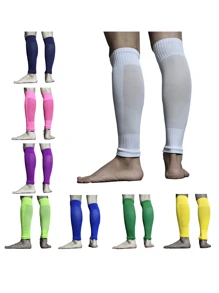 1 paio di parastinchi traspiranti, protezione per le ginocchia, manicotti per le gambe per sport, maniche protettive da esterno per il calcio