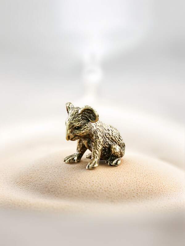 1/2 stuks mini koala-beeldjes van messing - schattige plankdecoratie en uniek cadeau voor thuis/kantoor, perfect vakantiecadeau voor dierenliefhebbers