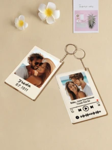 1pc Custom Photo And Text Keychains, Custom Picture Keychains, Text Personalized Photo Keychains, Custom Photo Gifts, Personalized Acrylic Keychains, Personalized Picture Keychains, Text Holiday Discovery, Winter Fashion, Valentine's Day Gifts, Send Girlfriend/Boyfriend/Female/Male Personalized Gifts To Parents/Friends, Personalized/Customized Keychains - 3 Key Chains 8.5*5.5 - View 7