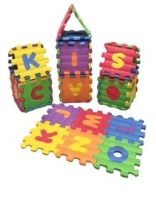Tatame De EVA Educativo Infantil Numeros e Letras Brinquedo C/36 Peças