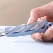 1pc 2-In-1 Foldable Hairbrush, Compact Travel Brush With Coarse & Fine Teeth For Straightening & Curling Hair