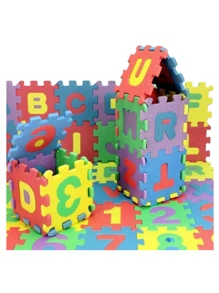 Tatame De EVA Educativo Infantil Numeros e Letras Brinquedo C/36 Peças