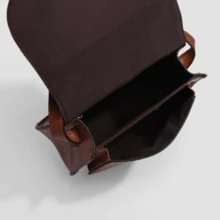 1 套棕色 PU 皮革女士单肩包、复古迷你马鞍钱包和波西米亚斜挎包 - 棕色 - 查看 6