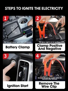 Portable 39800 MAh Fast Charge 12V Jump Starter Smart Car Battery & Power Bank, Car Starter Accessories With Emergency Multimode Flash Light For (5.0L Gas /3-Liter Fuel Vehicle) And Trucks 5.0L Gasoline, Compact Easy-To-Use Battery Booster For Men Women.