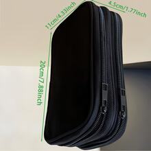 Organizador de bolsa de almacenamiento de cables de datos digitales, bolsa de viaje portátil para disco duro externo, power bank, cables de carga de auriculares, estuche de teléfono móvil - Negro - Ver 10