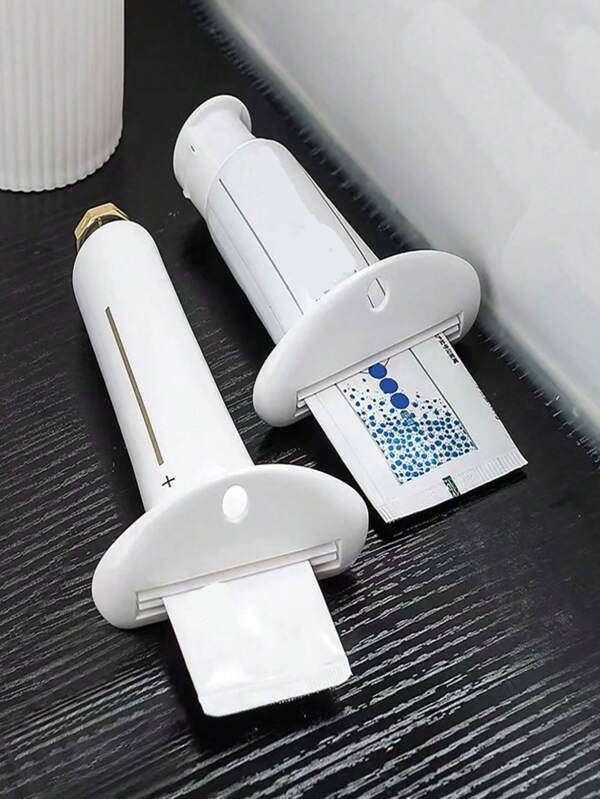 2pcs Random Color Japanese Style Toothpaste Dispenser, Hand Cream Squeezer, Face Wash Tube Holder, Manual Toothpaste Roller