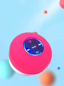 Tragbarer kabelloser Lautsprecher mit großem Saugnapf - Mini Subwoofer für Zuhause, Saugnapf Lautsprecher für Schreibtisch & Bad, wasserdicht