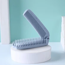1pc 2-In-1 Foldable Hairbrush, Compact Travel Brush With Coarse & Fine Teeth For Straightening & Curling Hair
