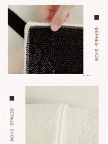 1pc Fresh And Simple Imitation Cashmere Floor Mat, Sofa And Coffee Table Blanket, Household Carpet, Dirt Resistant And Easy To Maintain Bedroom Bedside Blanket