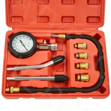 Medidor Compresión Cilindros Motor Kit Compresómetro Auto - Negro - Ver 2