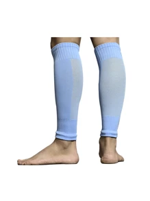 1 paio di parastinchi traspiranti, protezione per le ginocchia, manicotti per le gambe per sport, maniche protettive da esterno per il calcio