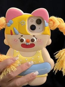 Anime Summer Yellow Braided Swimming Girl Protective Mobile Phone Case Compatible With APPLE 16/15/14/13/12Pro/Pro Max,APPLE 11 - Multicolor - View 5