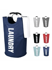 1pc 92LBlack Large Laundry Basket, Collapsible Laundry Bag, Freestanding Tall Clothes Hamper, Foldable Washing Binlaundry Hamper,Washing Basket,Bathroom Organizer,Basket,Storage Basket,Foldable Laundry Basket