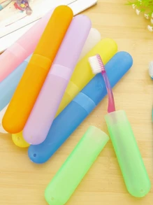 5pcs/1pc ToothbrushBox Travel Portable Set Candy ColoredFrosted Felt Toothbrush Head ProtectiveCover Dustproof Dental Tool Storage Colorful Portable Toothbrush Holder ForTravel And Home Use!