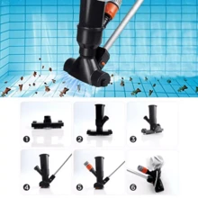 Swimming Pool Super Jet Vacuum W/ 5 Pole Sections Maintenance Clean Suction Spa - Black - View 8