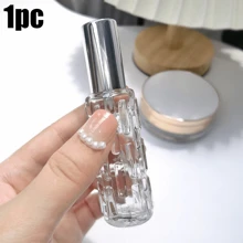 4 pezzi - 10/15ml Bottiglia da viaggio portatile per profumo, contenitore cosmetico ricaricabile trasparente con tappo artistico, perfetto per tonico, soluzione di bellezza portatile, accessori da viaggio ideali, articoli essenziali per le vacanze, piccolo profumo da donna e uomo, ideale per spiaggia