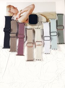Braided Stretchy Apple Watch Bands Compatible With Apple Watch Dial 38mm 40mm 41mm 42mm 44mm 45mm 46mm 49mm Women Men, Adjustable Nylon Solo Loop Elastic Straps Compatible With Apple Watch Series 10 9 8 7 6 5 4 3 SE Ultra