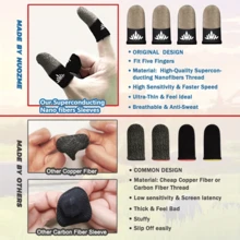 Silver Fiber Game Finger Sleeves For Mobile Games Lightweight And Breathable Not Tight To Wear Game Superconducting Silver Fiber Finger Cots For Storage Bag And Game Thumb Gloves Gift Box Anti Slip And Sweat Proof High Sensitivity Suitable - Multicolor - View 4