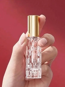 4 pezzi - 10/15ml Bottiglia da viaggio portatile per profumo, contenitore cosmetico ricaricabile trasparente con tappo artistico, perfetto per tonico, soluzione di bellezza portatile, accessori da viaggio ideali, articoli essenziali per le vacanze, piccolo profumo da donna e uomo, ideale per spiaggia