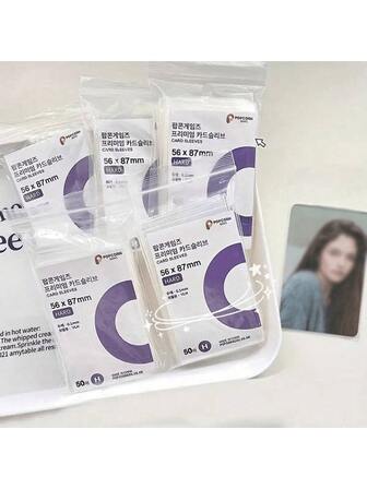 100/50 Sheets/Pack, Card Film, Special Photo Protective Film, Popcorn Card Film, Star Film Protective Film, Transparent HD Protective Film, Photo Album, Photo Storage Holographic Protective Film, Perfect For Film Albums And Binders, Protective Film Set, Kpop, Photo Card Holder, Stray Kpop, For Back To School
