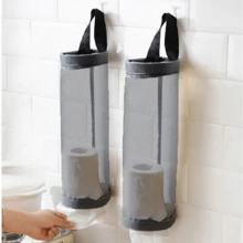 2025 Best Selling New Arrival 1pc Black/Grey Kitchen Trash Bag Holder Hanging Bag, Say Goodbye To Messy Kitchen, New Retractable Trash Bag Holder, Wall-Mounted Storage For Miscellaneous Items, Convenient Round Bag, Storage Pouch Behind The Door