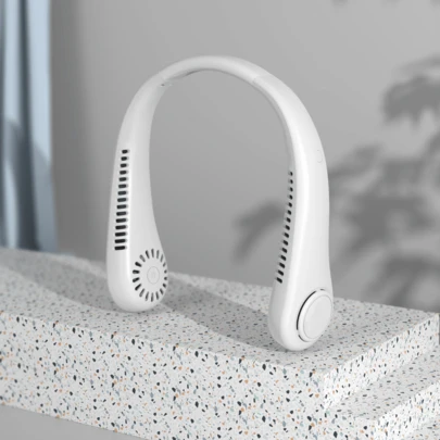 AOYI 1 件可充电便携式挂式风扇，配备 800mAh 电池，3 档可调，简约设计，适合户外使用，带充电线