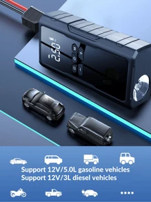 Portable 39800 MAh Fast Charge 12V Jump Starter Smart Car Battery & Power Bank, Car Starter Accessories With Emergency Multimode Flash Light For (5.0L Gas /3-Liter Fuel Vehicle) And Trucks 5.0L Gasoline, Compact Easy-To-Use Battery Booster For Men Women.
