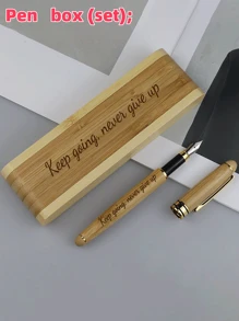 Caja de regalo de pluma personalizada, pluma de bambú y metal, regalo creativo con logotipo, pluma neutra de oficina, regreso a la escuela, multifuncional, ornamental, reutilizable, moderna, colorida, linda, vintage, de dibujos animados, Kawaii, personalizada, única, para trabajadores, clientes, estudiantes, para negocios/trabajo/oficina, para la escuela, suministros escolares, regreso a la escuela, para oficina, para la escuela, para el aula, para regalos de maestros, para la universidad, para colegas, para dormitorios, para maestros, para niños y niñas, para adolescentes, estudiantes de secundaria, estudiantes de secundaria, estudiantes universitarios, estudiantes universitarios, primer año, segundo año, estudiantes menores