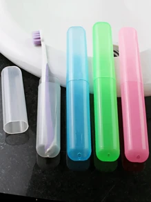 5pcs/1pc ToothbrushBox Travel Portable Set Candy ColoredFrosted Felt Toothbrush Head ProtectiveCover Dustproof Dental Tool Storage Colorful Portable Toothbrush Holder ForTravel And Home Use!