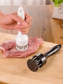 1 件 16 针嫩肉工具，超锋利不锈钢针刀片，专业厨房小工具，用于嫩化和烹饪烤肉、腌制肉类、牛排、牛肉和家禽，厨房工具，厨房配件（颜色随机）