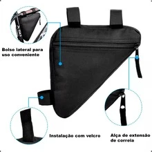 Bolsa Para Bicicleta Quadro Bag Case Triangular Ciclismo Bike - Preto - Visão 6