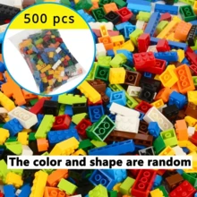 500-1000pcs Random DIY Creative Building Blocks Assorted Set, Classic Urban Building Blocks