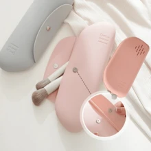 Newest Waterproof And Dirt-Resistant Fashionable Minimalist Convenient Silicone Cosmetic Storage Bag, Makeup Brush Holder, Travel Makeup Pouch, Eyeglasses Case, Coin Purse, Flight Attendant Cosmetic Bag, Office Worker Makeup Bag Graduation - Multicolor - View 2