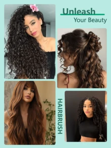 卷发梳，气垫防毛躁梳，抚平毛躁，增强卷发清晰度，不再飞散，非常适合卷发，家庭和旅行使用，返校，旅行度假必需品，女士发饰，刷子，发刷，边缘刷，刷头发，发梳，梳头发，顺发刷，球刷，迷你发刷，发刷套装，木梳 - 彩色 - 查看 6