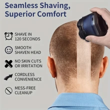 YTWO 6D Men's Electric Bald Head Clipper | 6 Floating Blades | Cordless, Rechargeable | For Short Hair & Travel | Great Gift For Him, Titanium Head Shaver Is The Evolution In Electric Head Shavers For Bald Men. Battery Capacity: 1400mAh