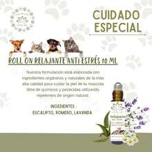 Roll On Relajante Calmante Antiestrés Para Mascotas Perros y Gatos Relax Roll On Mascotas Antiestrés Calmante Aceite Esencial Aroma Natural Perros Gatos Bienestar Equilibrio Animal Pet Care