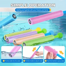 3pcs/6pcs Water Blaster, Long-Range Leakproof Plastic Water Guns With Colorful Pull-Out Design, Great For Summer Pool, Beach Parties, Family And Friends Outdoor Fun Games