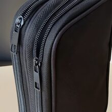 Organizador de bolsa de almacenamiento de cables de datos digitales, bolsa de viaje portátil para disco duro externo, power bank, cables de carga de auriculares, estuche de teléfono móvil - Negro - Ver 5