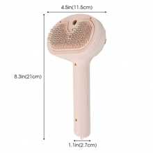 3-In-1 Steam Cat Brush With Water Spray Blue Light Disinfection - Usb Rechargeable, Self-Cleaning Pet Grooming Tool For Cats & Dogs