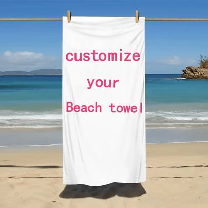 Portable And Personalized Beach Towel - Super Soft Polyester Fiber, Quick-Drying & Highly Absorbent, Suitable For Beaches, Pools, Camping And Traveling - A Perfect Gift For Family And Friends, Beach Blanket