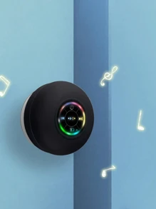 Tragbarer kabelloser Lautsprecher mit großem Saugnapf - Mini Subwoofer für Zuhause, Saugnapf Lautsprecher für Schreibtisch & Bad, wasserdicht