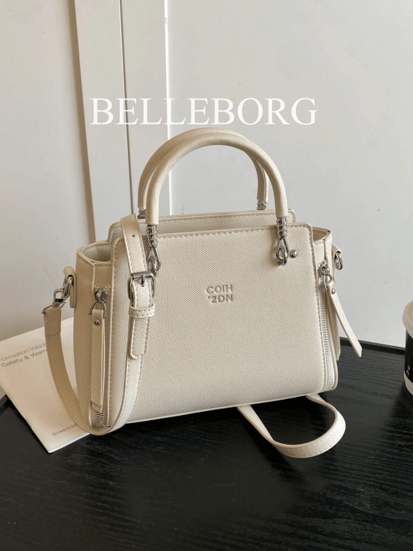 BELLEBORG 女士手提包，休闲日常手提包 - 米色 - 查看 1