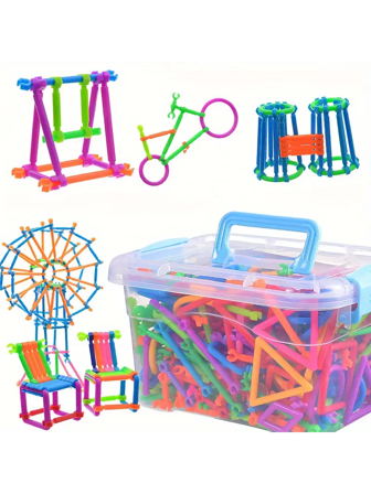 100 件/200 件/300 件/400 件 STEM 魔杖积木套装 - 青少年益智建筑玩具，释放孩子想象力，工程套件，多色和形状，生日和节日的完美礼物，返校，儿童礼物