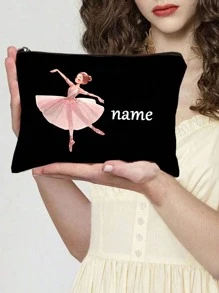 Ballet Girl Pattern,Gift Bag Zipper Bag For Travel,Travel Cosmetic Bag Toiletry Bag,To Best Teacher Ever Print Makeup Bag,Lightweight Storage Bag, Coin Purse, Zipper Clutch Pouch,Teacher Gifts,Pouch Bags Cosmetics Bag Makeup Storage Bag Beauty Bag,Boho Vibes