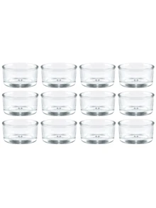 12pcs Clear Glass Tea Light Candle Holders, Tea Candle Cups, Tea Light Candle Holders, Suitable For Wedding Party Dinners, Table Decorations, Parties, Home Decorations - Multicolor - View 9