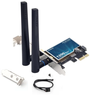 FENVi PCI-E Desktop WiFi Card 1200M Dual Band 2.4Ghz 5Ghz 802.11ac Wireless Adapter BT 4.0 With Low Profile Bracket For Windows 7/8/10/11