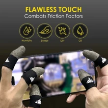 Silver Fiber Game Finger Sleeves For Mobile Games Lightweight And Breathable Not Tight To Wear Game Superconducting Silver Fiber Finger Cots For Storage Bag And Game Thumb Gloves Gift Box Anti Slip And Sweat Proof High Sensitivity Suitable - Multicolor - View 6