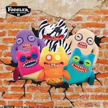 ZURU FUGGLER 9inch Fluffy Plush Monster Toy With Banana Print Underwear - Funny Ugly Doll Gift Collection